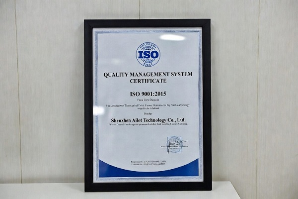 ISO 9001:2015 Quality Management System Certificate