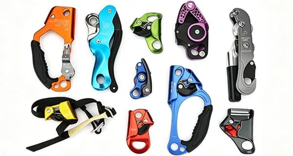 Rope ascent and descent devices including hand ascenders, chest ascenders and descenders